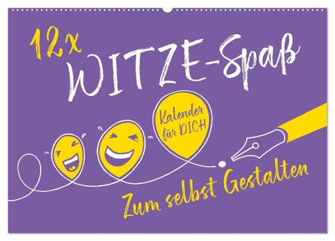12 x WITZE-Spaß - Bastelkalender (Wandkalender 2027 DIN A2 quer), CALVENDO Monatskalender