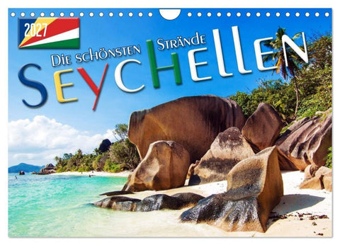 Seychellen - Die schönsten Strände (Wandkalender 2027 DIN A4 quer), CALVENDO Monatskalender