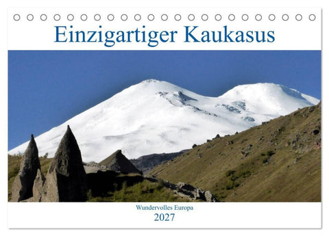 Einzigartiger Kaukasus (Tischkalender 2027 DIN A5 quer), CALVENDO Monatskalender