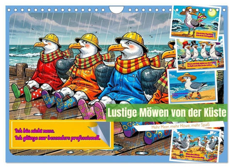 Lustige Möwen von der Küste (Wandkalender 2027 DIN A4 quer), CALVENDO Monatskalender