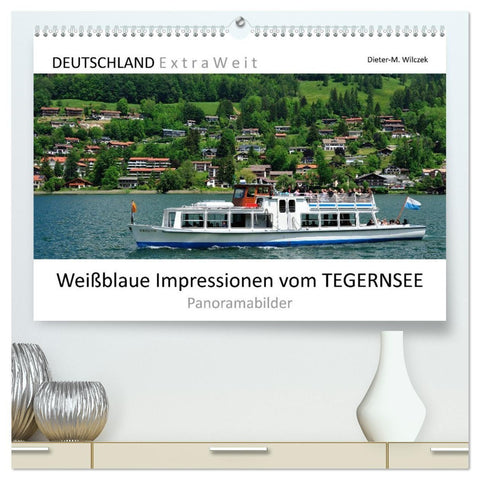 Weißblaue Impressionen vom Tegernsee (hochwertiger Premium Wandkalender 2027 DIN A2 quer), Kunstdruck in Hochglanz