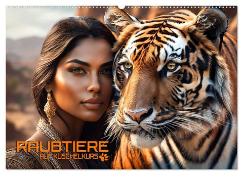 Raubtiere auf Kuschelkurs (Wandkalender 2027 DIN A2 quer), CALVENDO Monatskalender