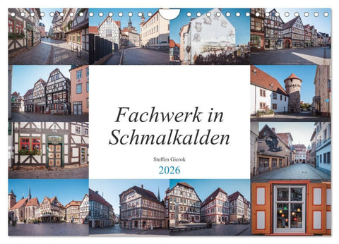 Fachwerk in Schmalkalden (Wandkalender 2026 DIN A4 quer), CALVENDO Monatskalender