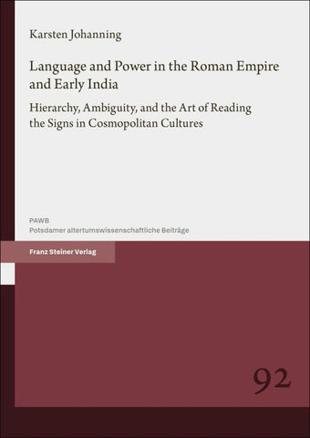 Language and Power in the Roman Empire and Early India