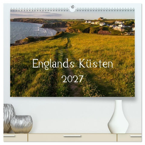 Englands Küsten 2027 (hochwertiger Premium Wandkalender 2027 DIN A2 quer), Kunstdruck in Hochglanz