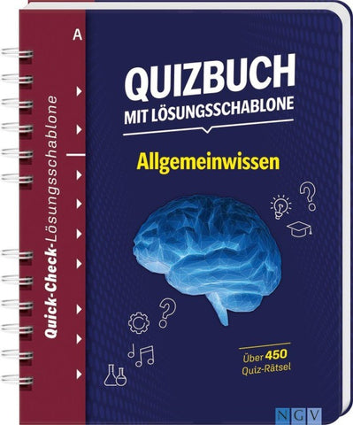 Quizbuch mit Lösungsschablone Allgemeinwissen
