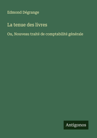 La tenue des livres