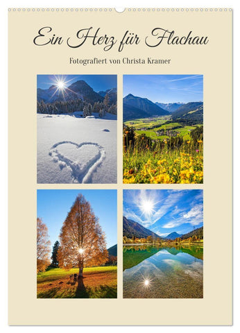 Ein Herz für Flachau (Wandkalender 2027 DIN A2 hoch), CALVENDO Monatskalender
