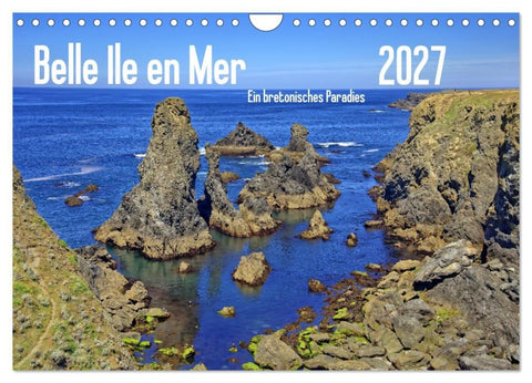 Belle Ile en Mer - Ein bretonisches Paradies (Wandkalender 2027 DIN A4 quer), CALVENDO Monatskalender