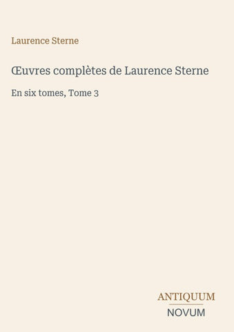 ¿uvres complètes de Laurence Sterne