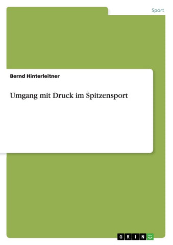 Umgang mit Druck im Spitzensport