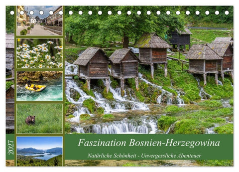 Faszination Bosnien-Herzegowina (Tischkalender 2027 DIN A5 quer), CALVENDO Monatskalender