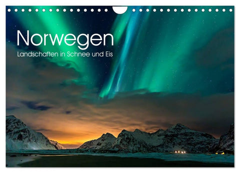 Norwegen, Landschaften in Schnee und Eis (Wandkalender 2026 DIN A4 quer), CALVENDO Monatskalender