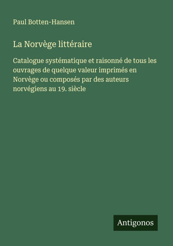 La Norvège littéraire