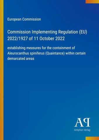 Commission Implementing Regulation (EU) 2022/1927 of 11 October 2022