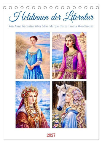 Heldinnen der Literatur (Tischkalender 2027 DIN A5 hoch), CALVENDO Monatskalender