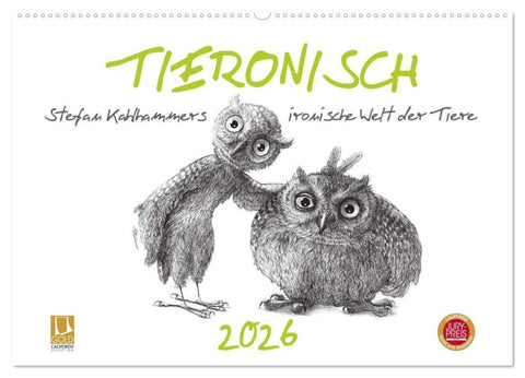 TIERONISCH (Wandkalender 2026 DIN A2 quer), CALVENDO Monatskalender