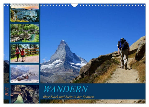 WANDERN über Stock und Stein in der Schweiz (Wandkalender 2027 DIN A3 quer), CALVENDO Monatskalender