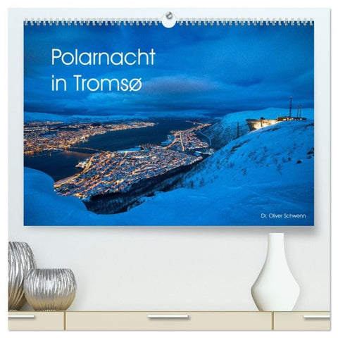 Polarnacht in Tromsø (hochwertiger Premium Wandkalender 2027 DIN A2 quer), Kunstdruck in Hochglanz