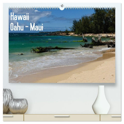 Hawaii - Oahu - Maui (hochwertiger Premium Wandkalender 2026 DIN A2 quer), Kunstdruck in Hochglanz