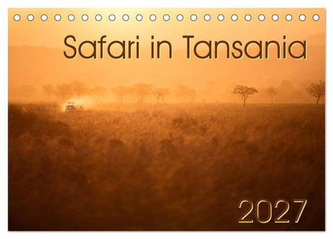 Safari in Tansania (Tischkalender 2027 DIN A5 quer), CALVENDO Monatskalender