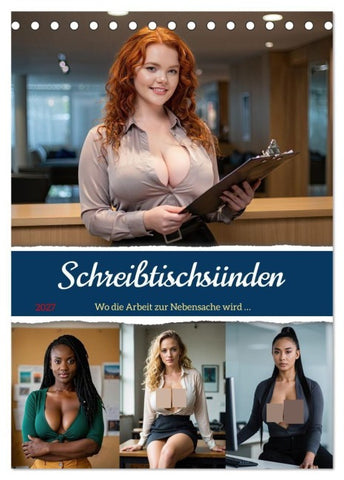 Schreibtischsünden (Tischkalender 2027 DIN A5 hoch), CALVENDO Monatskalender