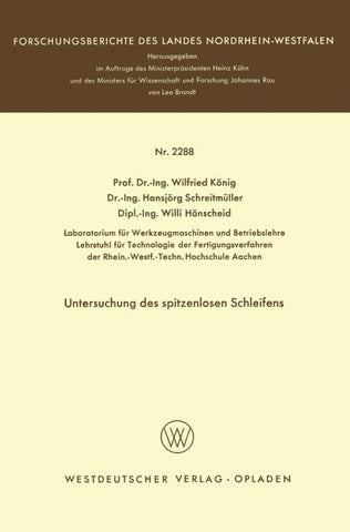 Untersuchung des spitzenlosen Schleifens