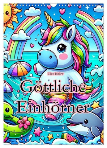 Göttliche Einhörner (Wandkalender 2026 DIN A3 hoch), CALVENDO Monatskalender