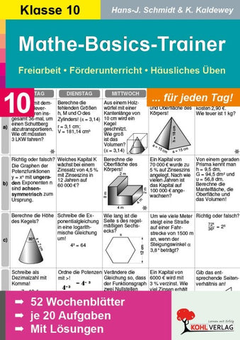 Mathe-Basics-Trainer / Klasse 10