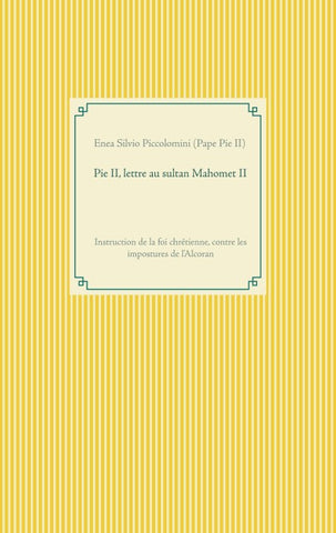 Pie II, lettre au sultan Mahomet II