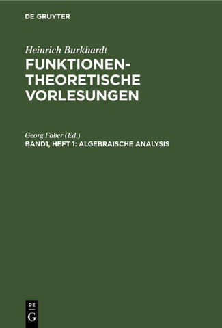 Algebraische Analysis