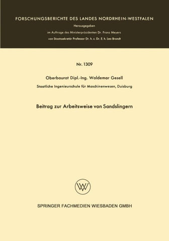 Beitrag zur Arbeitsweise von Sandslingern