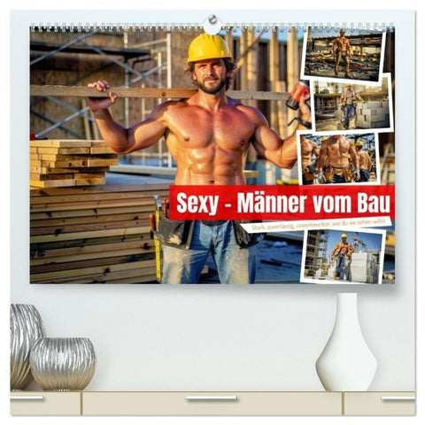 Sexy - Männer vom Bau (hochwertiger Premium Wandkalender 2027 DIN A2 quer), Kunstdruck in Hochglanz
