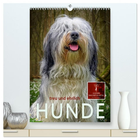 Hunde - treu und ehrlich (hochwertiger Premium Wandkalender 2027 DIN A2 hoch), Kunstdruck in Hochglanz