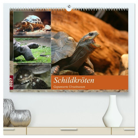 Schildkröten - Gepanzerte Urzeitwesen (hochwertiger Premium Wandkalender 2027 DIN A2 quer), Kunstdruck in Hochglanz