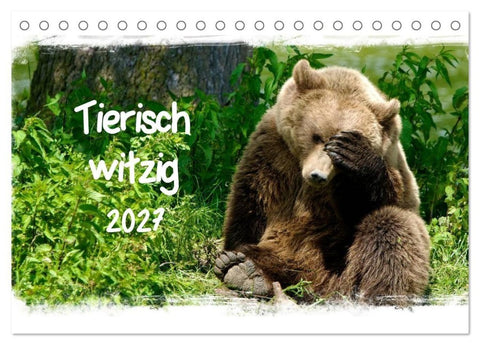 Tierisch witzig (Tischkalender 2027 DIN A5 quer), CALVENDO Monatskalender
