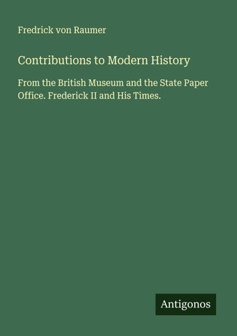 Contributions to Modern History