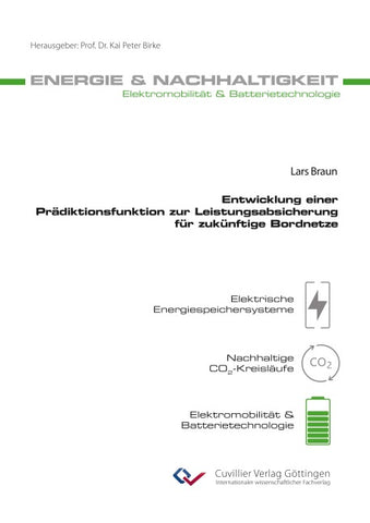 Entwicklung einer Prädiktionsfunktion zur Leistungsabsicherung für zukünftige Bordnetze