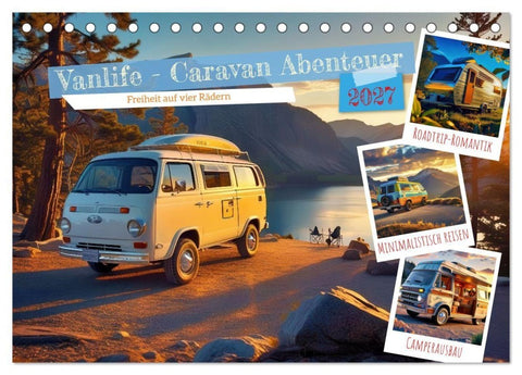 Vanlife - Caravan Abenteuer (Tischkalender 2027 DIN A5 quer), CALVENDO Monatskalender
