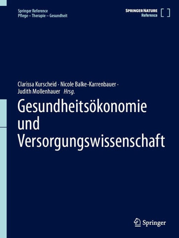 Gesundheitsökonomie und Versorgungswissenschaft