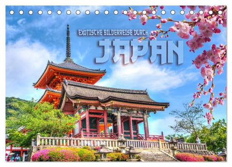 Exotische Bilderreise durch Japan (Tischkalender 2027 DIN A5 quer), CALVENDO Monatskalender