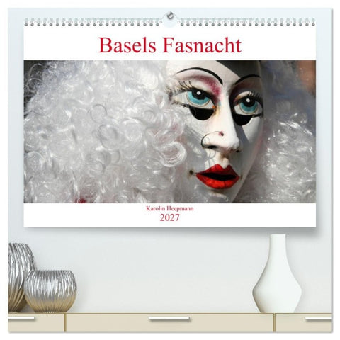 Basels Fasnacht (hochwertiger Premium Wandkalender 2027 DIN A2 quer), Kunstdruck in Hochglanz