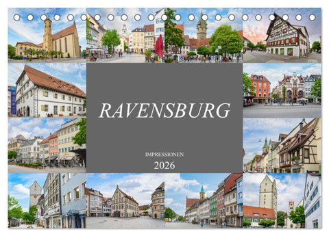 Ravensburg Impressionen (Tischkalender 2026 DIN A5 quer), CALVENDO Monatskalender