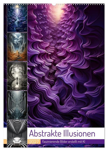 Abstrakte Illusionen (Wandkalender 2027 DIN A2 hoch), CALVENDO Monatskalender