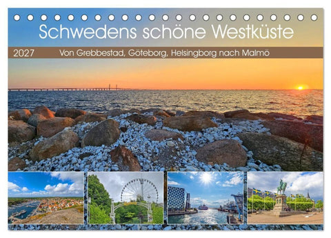 Schwedens schöne Westküste (Tischkalender 2027 DIN A5 quer), CALVENDO Monatskalender