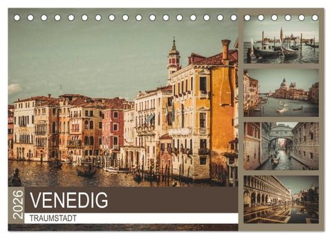 Traumstadt Venedig (Tischkalender 2026 DIN A5 quer), CALVENDO Monatskalender