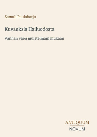Kuvauksia Hailuodosta