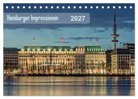 Hamburger Impressionen 2027 (Tischkalender 2027 DIN A5 quer), CALVENDO Monatskalender