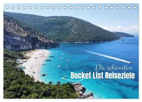 Die schönsten Bucket List Reiseziele (Tischkalender 2027 DIN A5 quer), CALVENDO Monatskalender