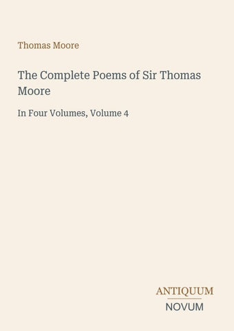 The Complete Poems of Sir Thomas Moore